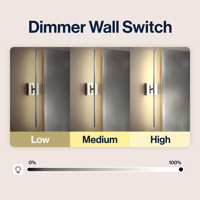 McKenna Modern Minimalist Adjustable Dimmable Integrated LED Metal Wall Sconce