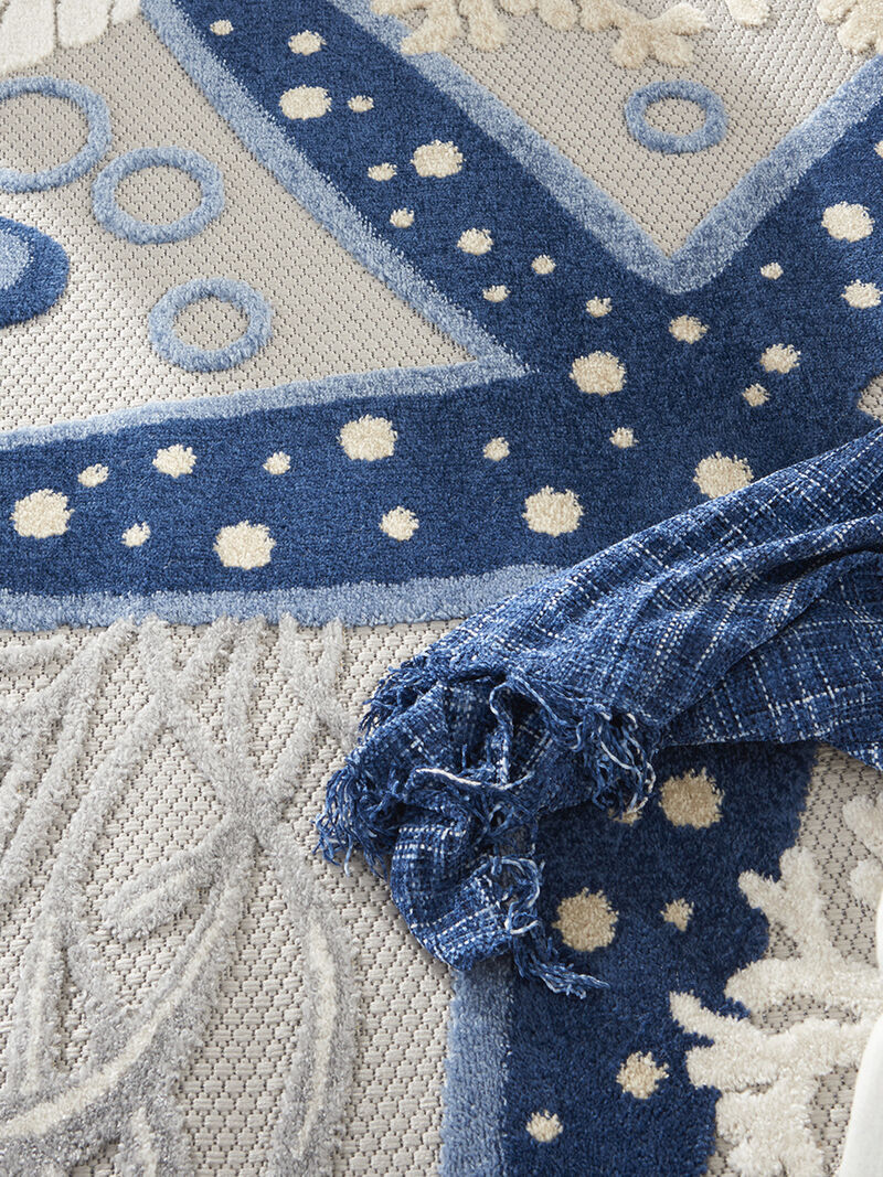 Aloha ALH24 Blue/Gray 4' x Round Rug