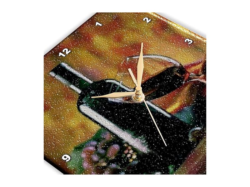 Glass Wine Napa Wall Clock 10 Inch Home Decor image number 3