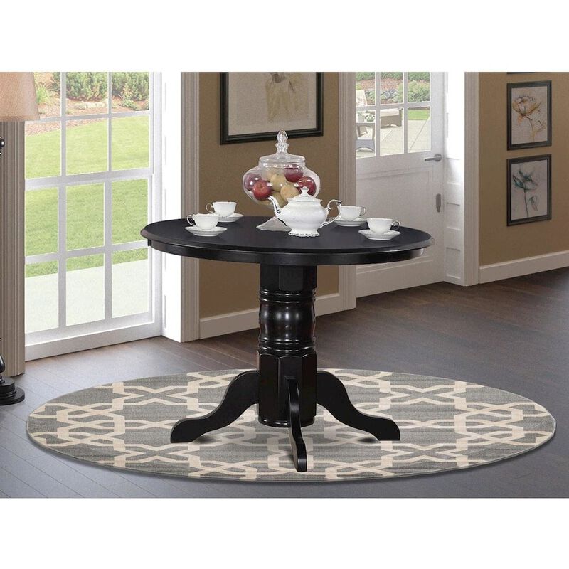 Shelton Round Kitchen Table 42" Diameter In Black Finish