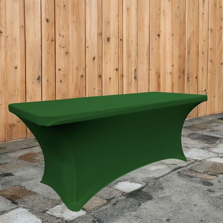Wrinkle Resistant Rectangular Spandex Tablecloth for Banquet and Display Tables