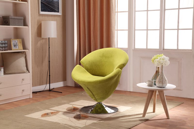 Tulip Green Swivel Accent Chair