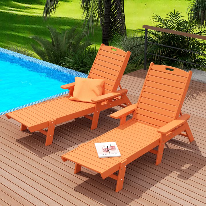 WestinTrends Adirondack Outdoor Chaise Lounge (Set of 2)