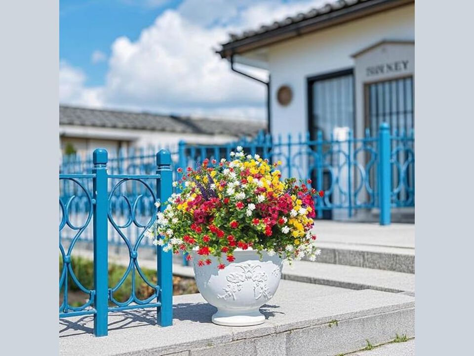 20 Bundle Artificial Outdoor Plants UV Resistant Window Box Decor