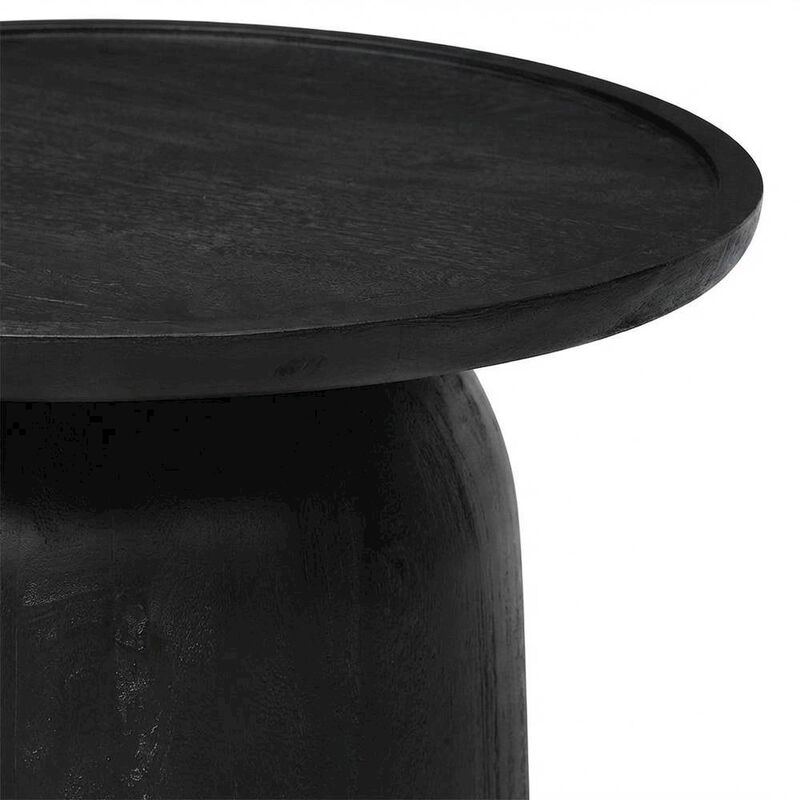 Round Wood Coffee Table with 17.5-inch Height and 30-inch Diameter image number 6