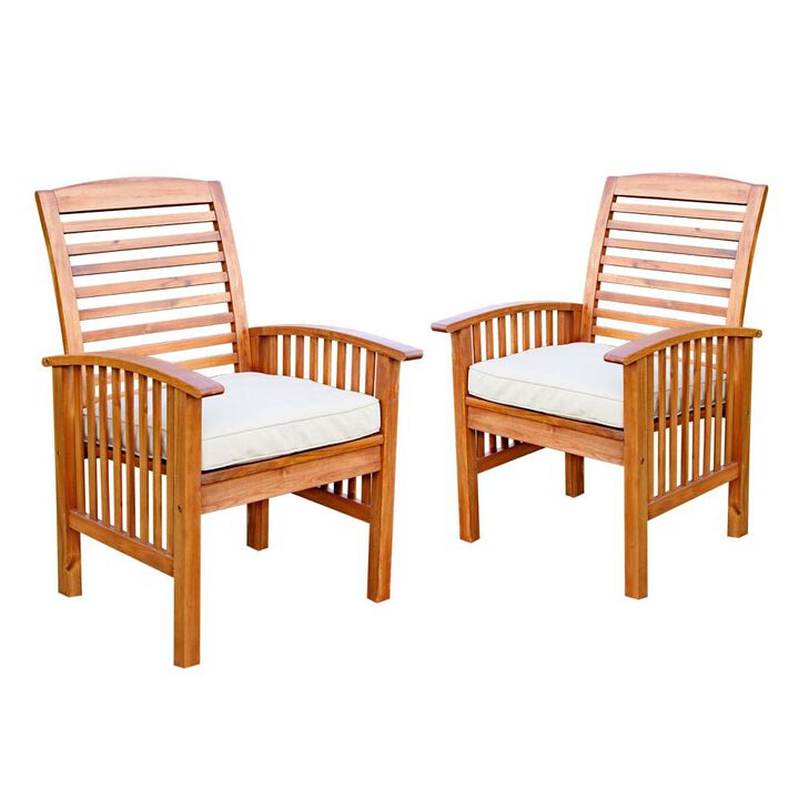 Belen Kox Brown Acacia Wood Patio Chairs , Belen Kox