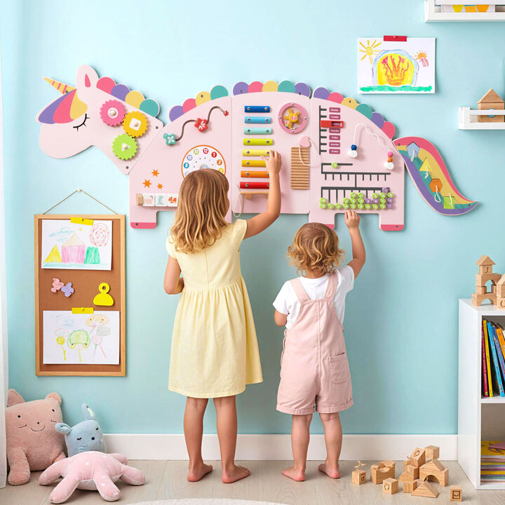 Dinosaur Busy Board 11-in-1 Activity Wall Panels for Education & Early Development