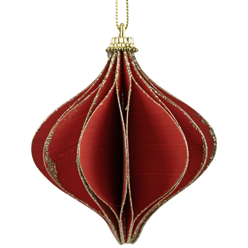 4.25" Glittered Red Onion Christmas Ornament image number 3