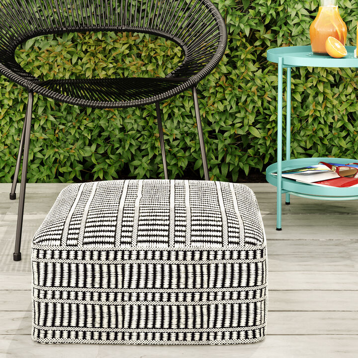 Safford Square Woven Outdoor/Indoor Pouf