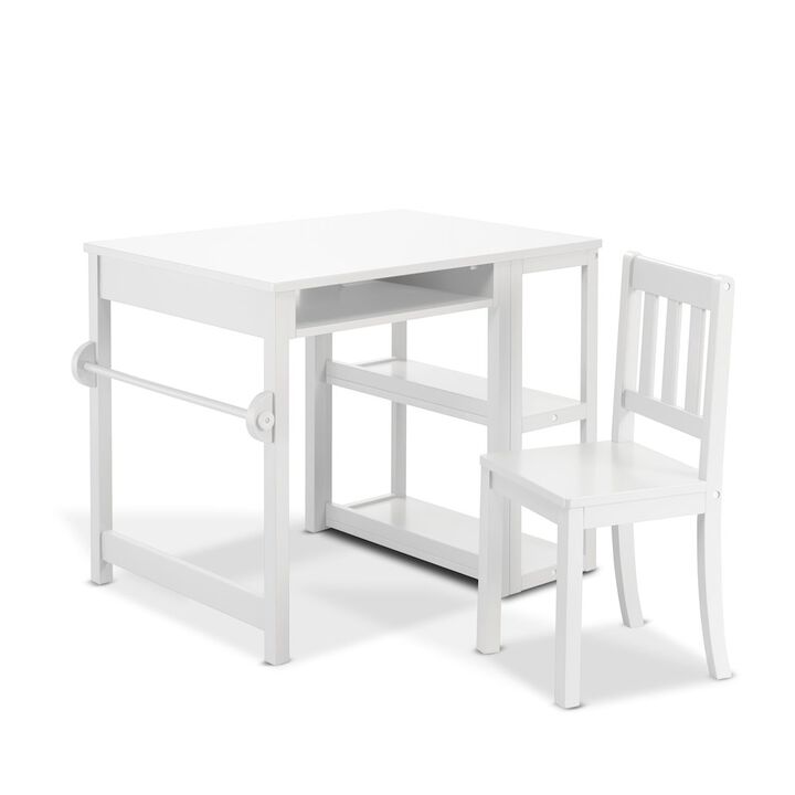 Sorelle Creative Playstation Kids Desk & Chair Set with Storage and Bookshelf