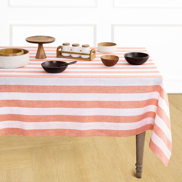 Linen Tablecloth - Cabana Stripe