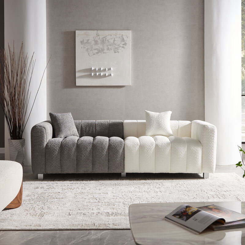 Fremro 83.46'' Premium Velvet Sofa image number 3