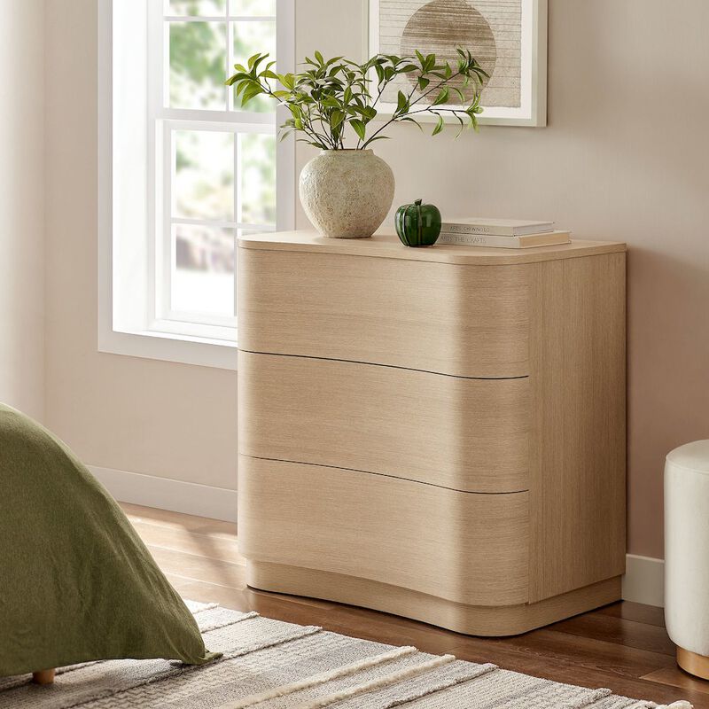 Mirae 3-Drawer Curved Compact Dresser image number 7