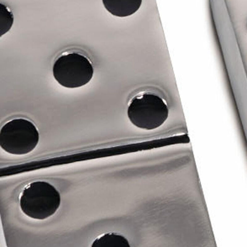 HomeRoots Set of Three Silver And Black Decorative Dominoes image number 2