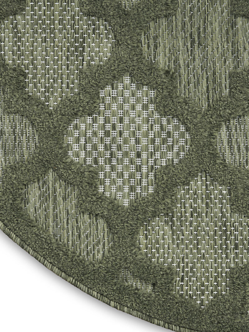 Easy Care NES01 Green 8' x Round Rug