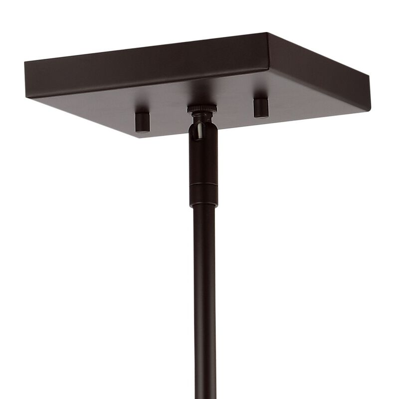 Quinn 1-Light Industrial Farmhouse Iron/Glass LED Pendant