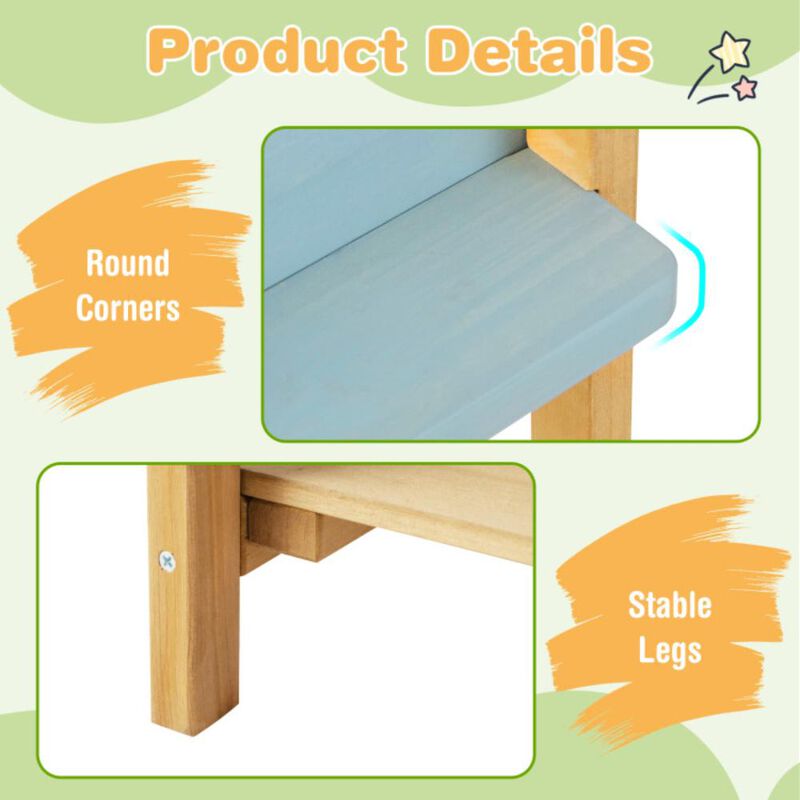 Hivvago Backyard Pretend Play Toy Kitchen with Stove Top