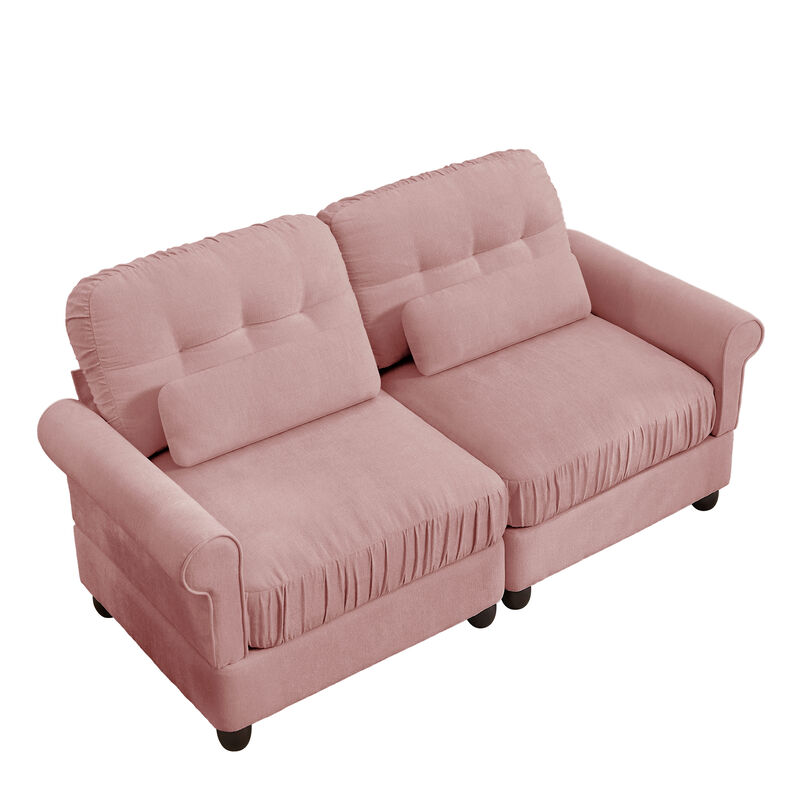 Septex Mid Century Modern Chenille Loveseat Sofa image number 0