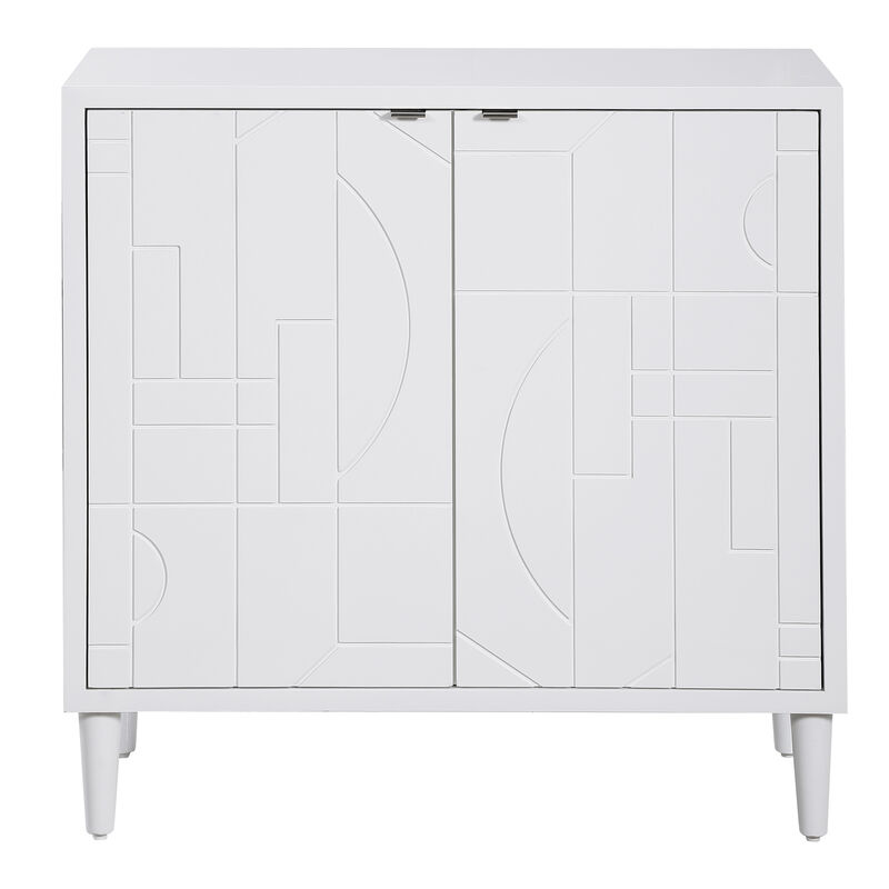 Stockholm White 2 Door Cabinet