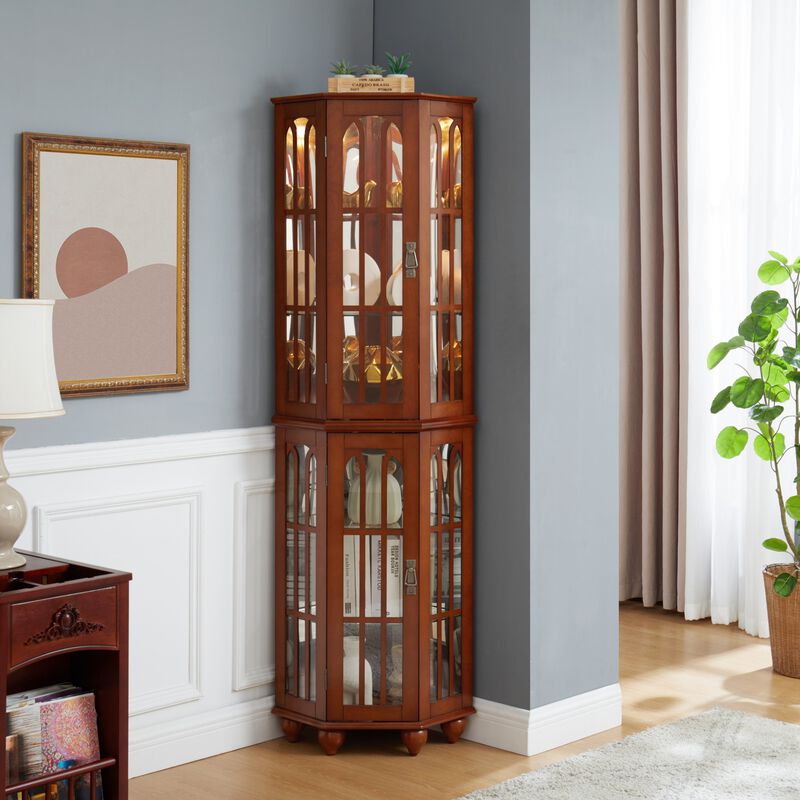 Lirmfu Corner Curio Cabinet image number 2