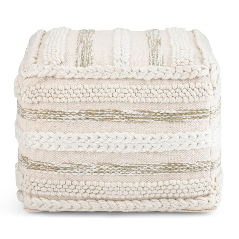 Simpli Home Sommer Square Pouf image number 2