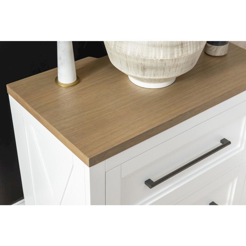 Legacy Classic Franklin Open Nightstand with Charging Ports and LED Light