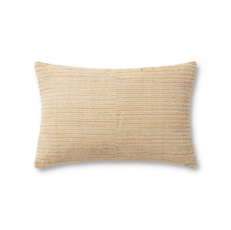 Jana PMH0047 Ivory/Natural 13''x21'' Down Pillow by Magnolia Home by Joanna Gaines x Loloi, Set of Two