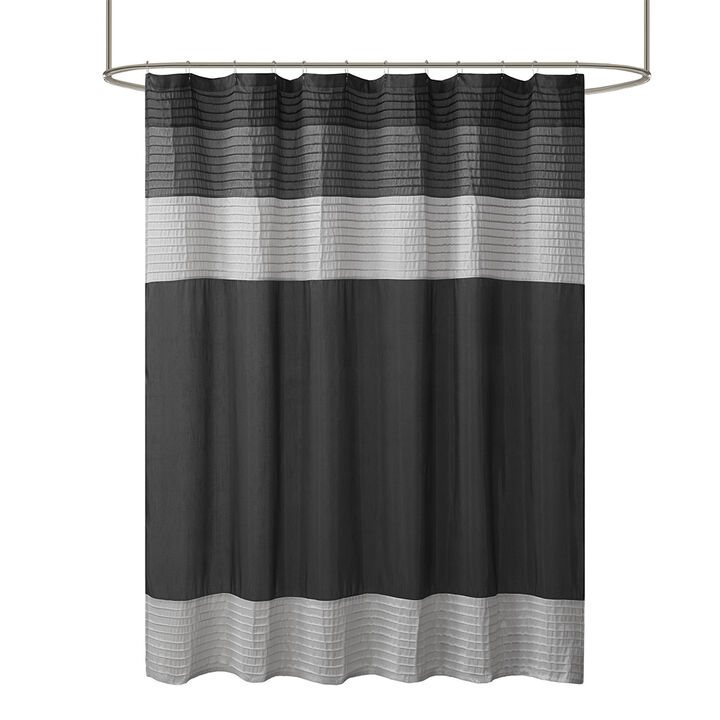 Gracie Mills Nixon Faux Silky Lightweight Shower Curtain