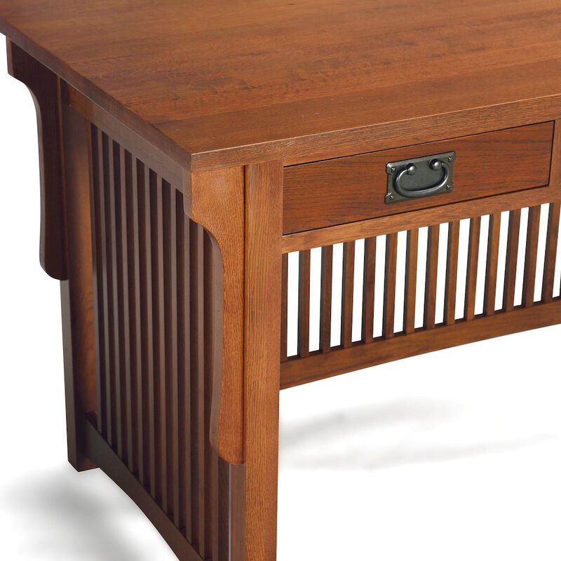 Crafters and Weavers Mission Crofter 3 Drawer Library Desk - Michael's Cherry