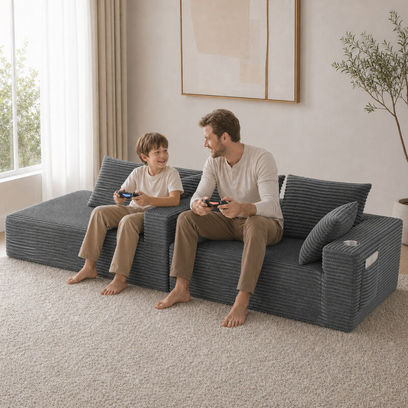 Gixbog  L-shaped modular sofa image number 5