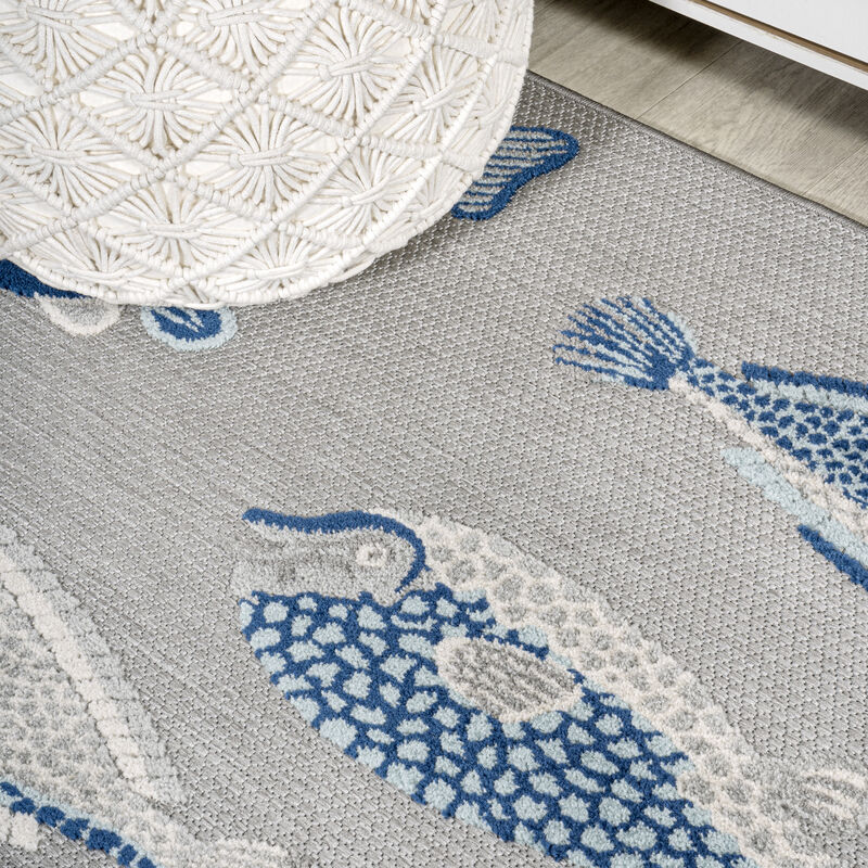 Algarve Modern Fish High-Low Indoor/Outdoor Area Rug