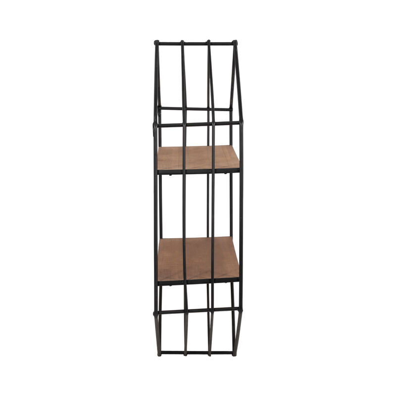 Metal/Wood 20" Hexagon Shelf image number 2