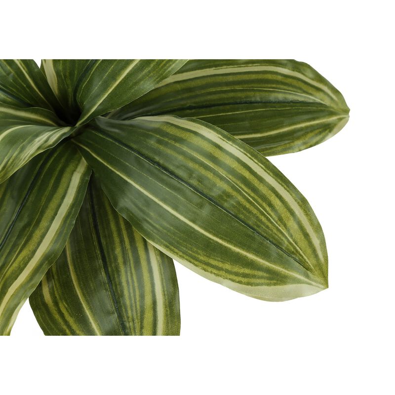 Monarch Specialties I 9573 - Artificial Plant, 17" Tall, Dracaena, Indoor, Faux, Fake, Table, Greenery, Potted, Real Touch, Decorative, Green Leaves, Black Pot image number 3