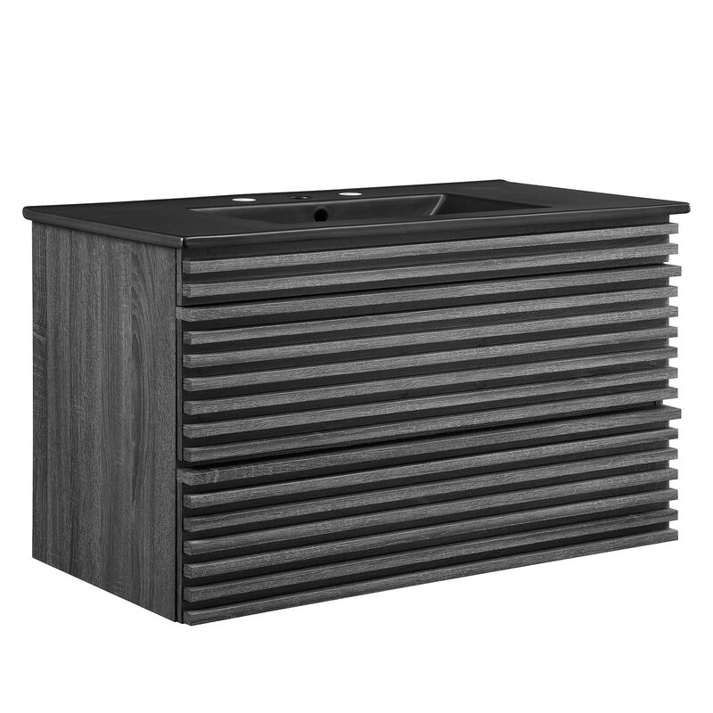 Render 36" Wall-Mount Bathroom Vanity image number 2