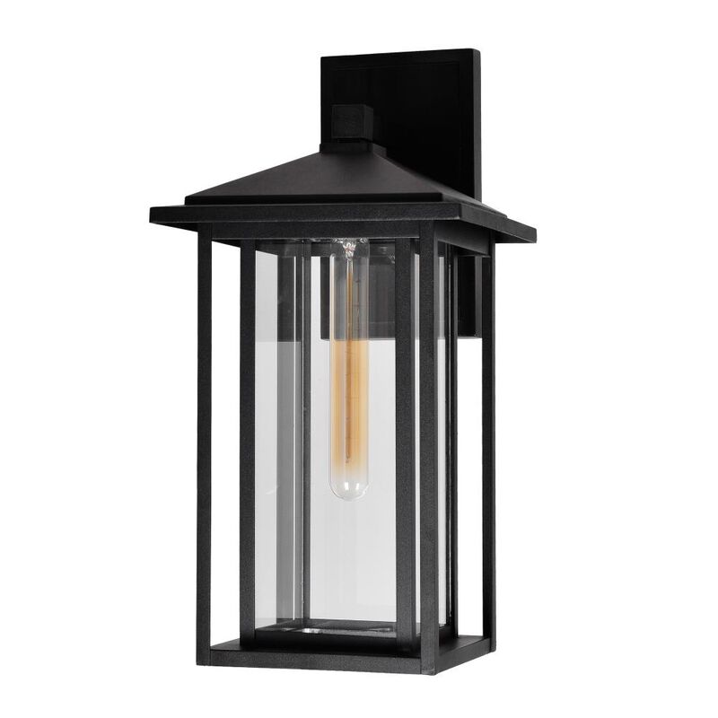 Crawford 1 Light Black Outdoor Wall Light