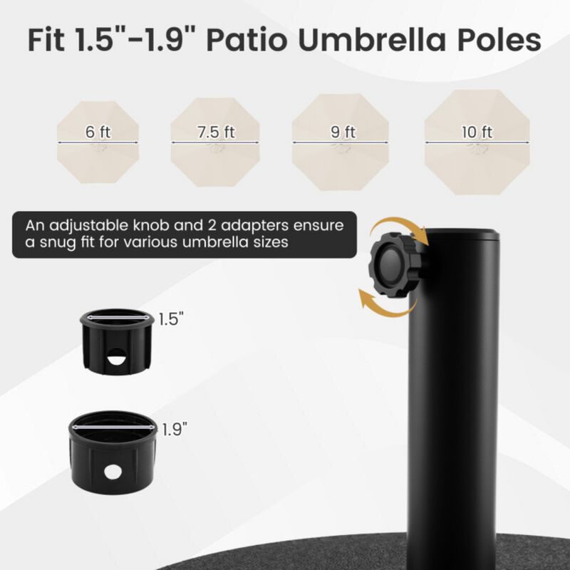 Fillable Umbrella Base 90 LBS Heavy Duty Sand Filled Round Market Umbrella Stand image number 5