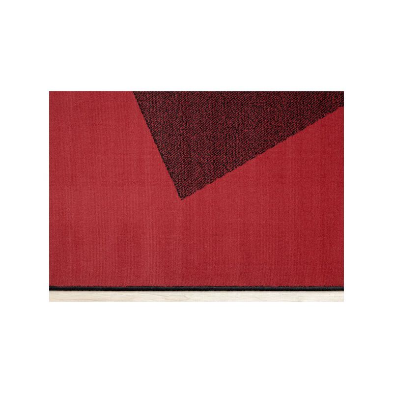 Novelle Home Modern 5x7 Rug, Geometric Rug for Living Room in Red Black White image number 2