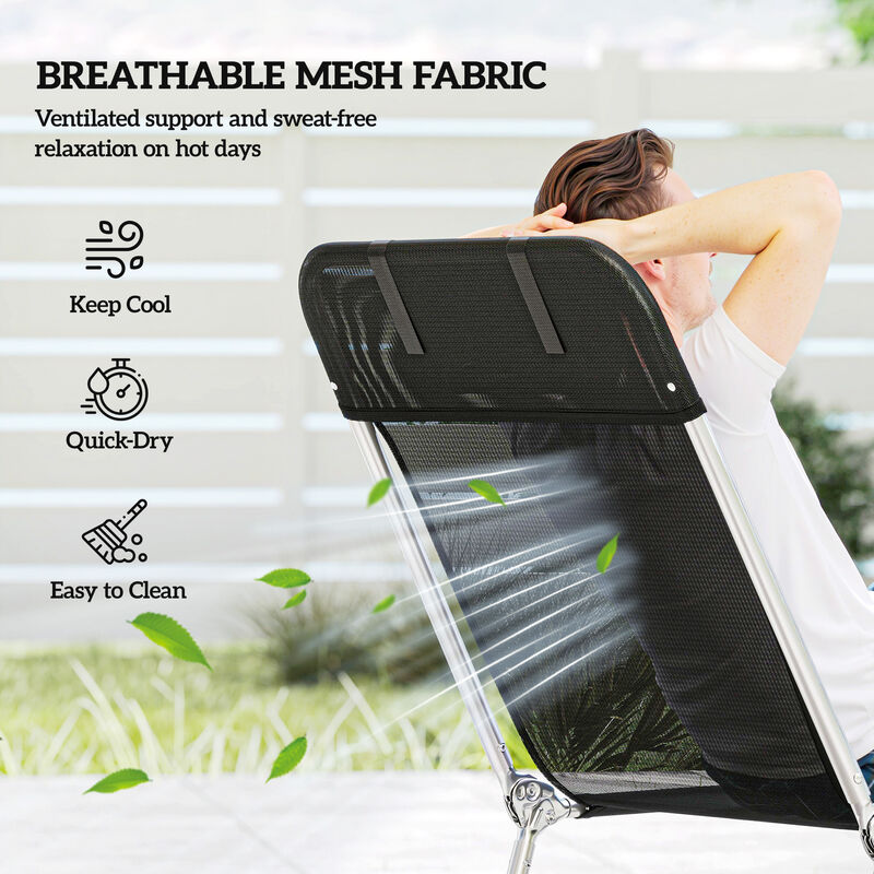 Hivvago Portable Folding Chaise Lounge Chair for Outdoor Use image number 4