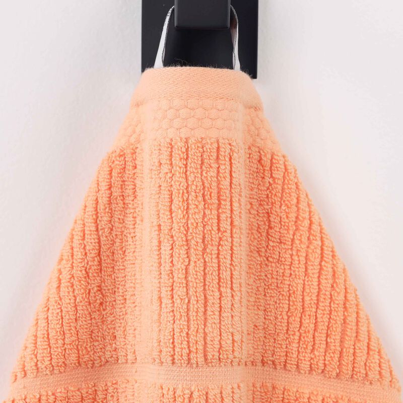 Solid Ribbed Viscose Cotton Blend Towel Set for Everyday Use image number 2