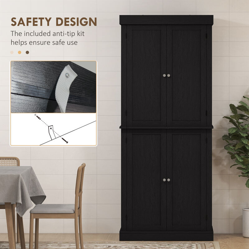 Hivvago Tall Kitchen Pantry Cabinet with Adjustable Shelves image number 5
