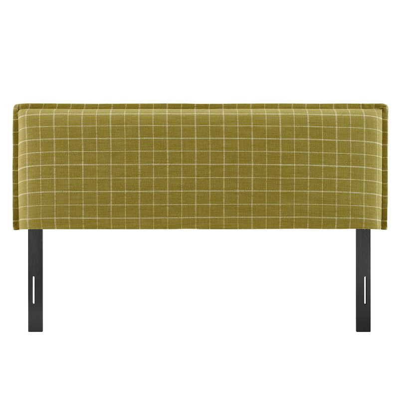 Camille Checkered Linen Blend King Size Headboard image number 4