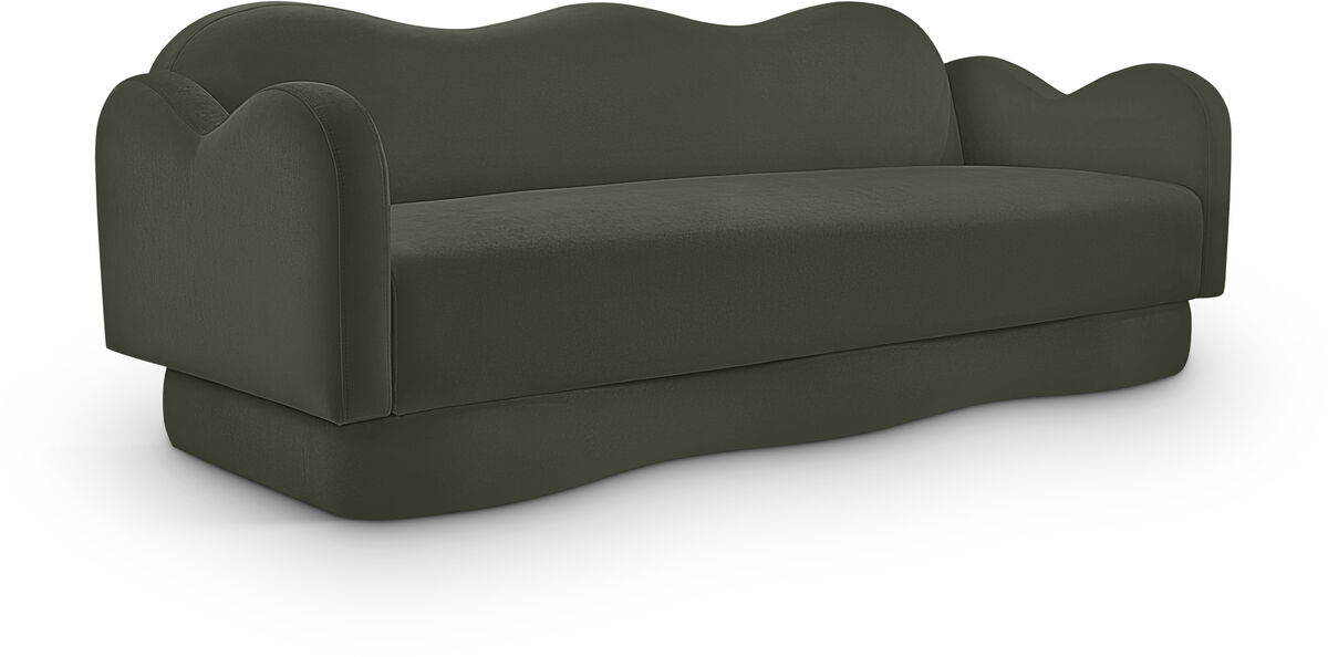 Meridian Furniture Bloom Green Velvet Sofa