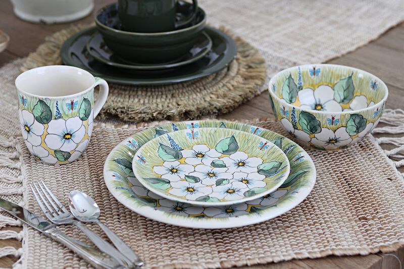 Blue Rose Polish Pottery Sweet Devotion Dessert Plate