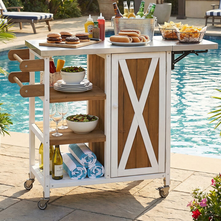 TATEUS Outdoor Bar Cart