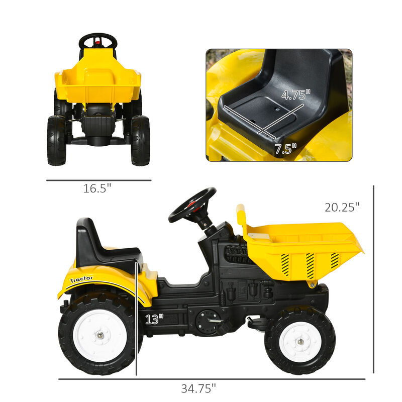 BreeBe Kids No Power Ride-On Excavator with Manual Control Bucket image number 2