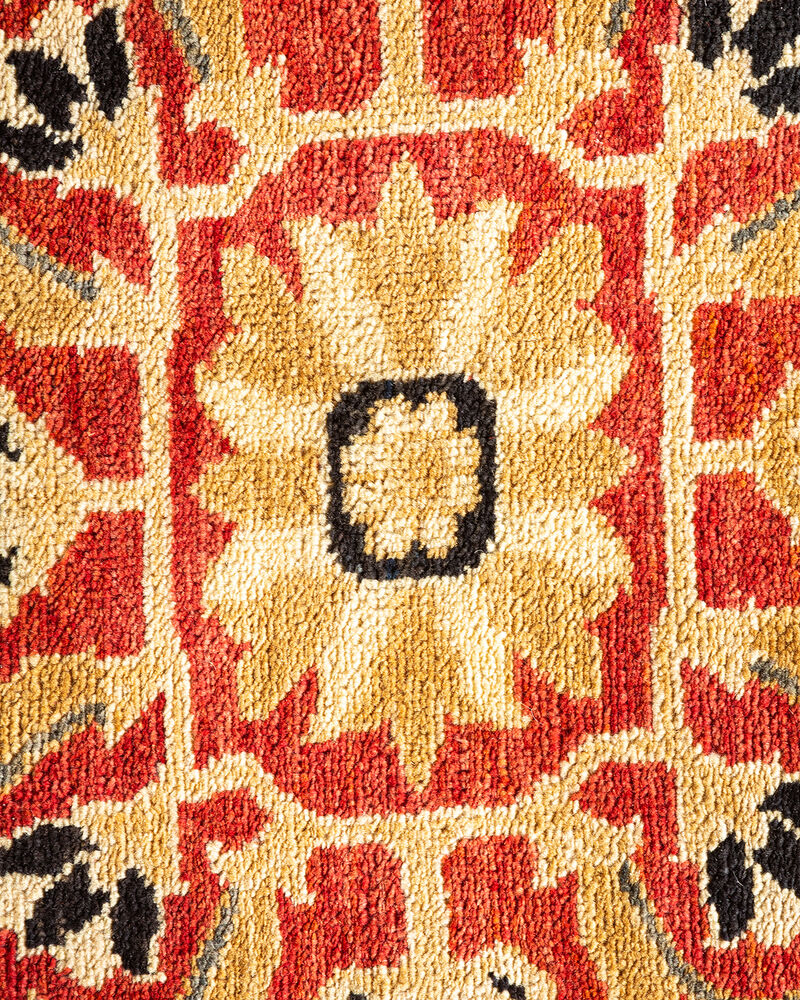 Eclectic, One-of-a-Kind Hand-Knotted Area Rug  - Orange, 12' 2" x 18' 1"