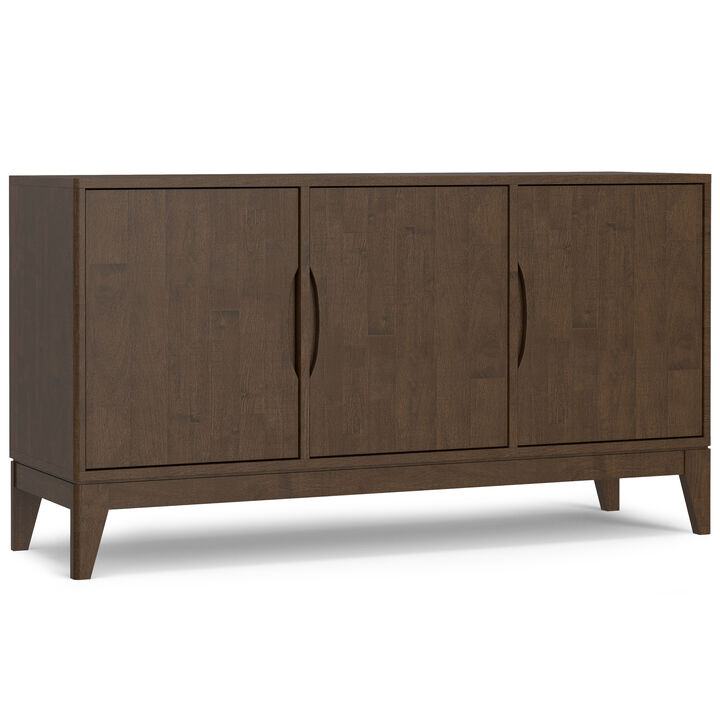 Simpli Home Harper 3 Door Sideboard Buffet / Storage Cabinet
