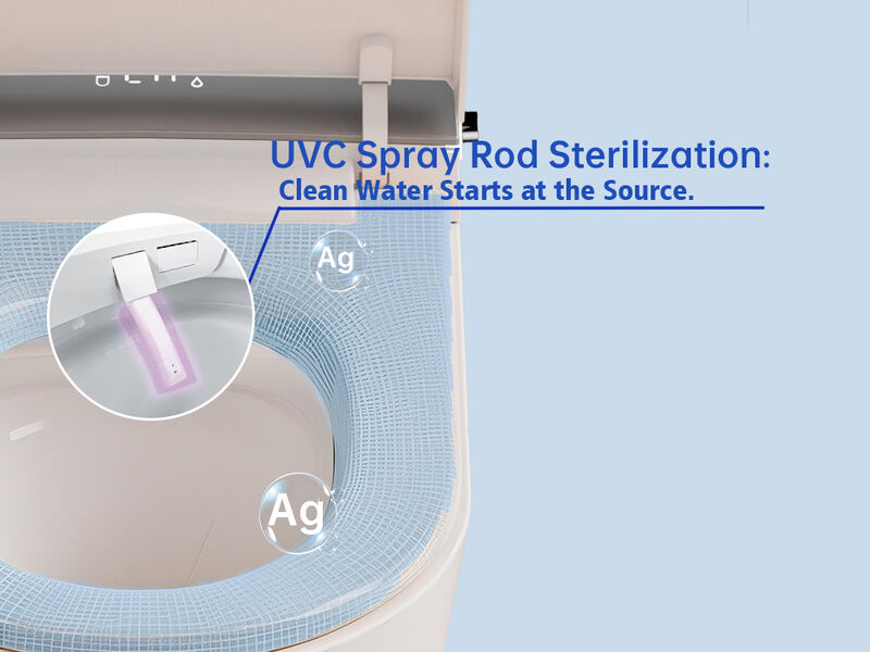 Smart Toilets with Foam Shield, ADA Height Toilets with Bidets Built in, LED Display