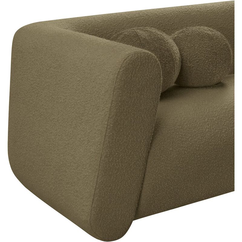 Meridian Furniture Abbington Olive Boucle Fabric Loveseat