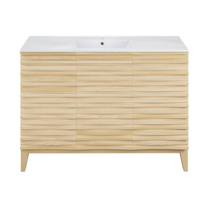 Cascade 48 in. Bathroom Vanity with 3-Hole Ceramic Sink Top